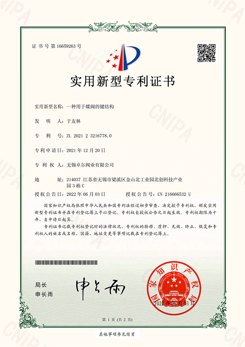 一種用于蝶閥的鍵結(jié)構(gòu)2022正.jpg